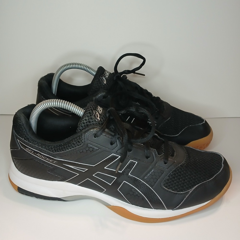 ASICS Gel-Rocket 10 Volleyball Shoe Black White Size 9 Athletic Sneaker B756Y
